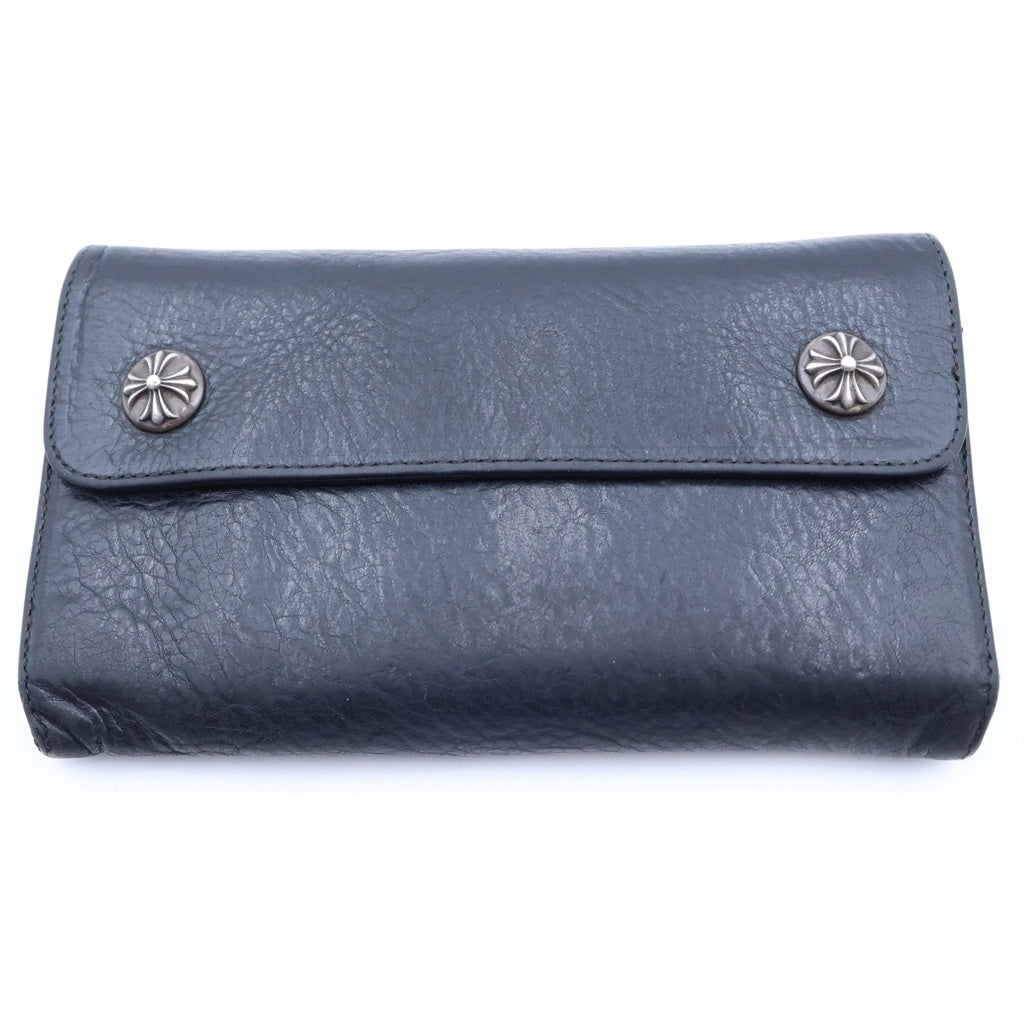 CHROME HEARTS(クロムハーツ) WAVE ウェーブ レザーウォレット 財布 ブラック