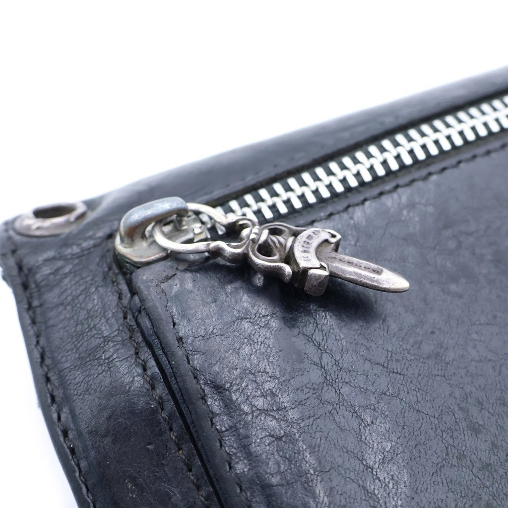 CHROME HEARTS(クロムハーツ) WAVE ウェーブ レザーウォレット 財布 ブラック