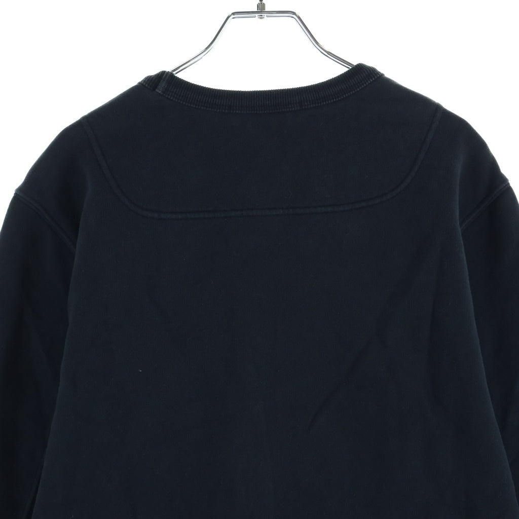 STONE ISLAND(ストーンアイランド) ショルダーワッペンロゴ 裏起毛 クルーネック長袖スウェットトレーナー ブラック 791562420