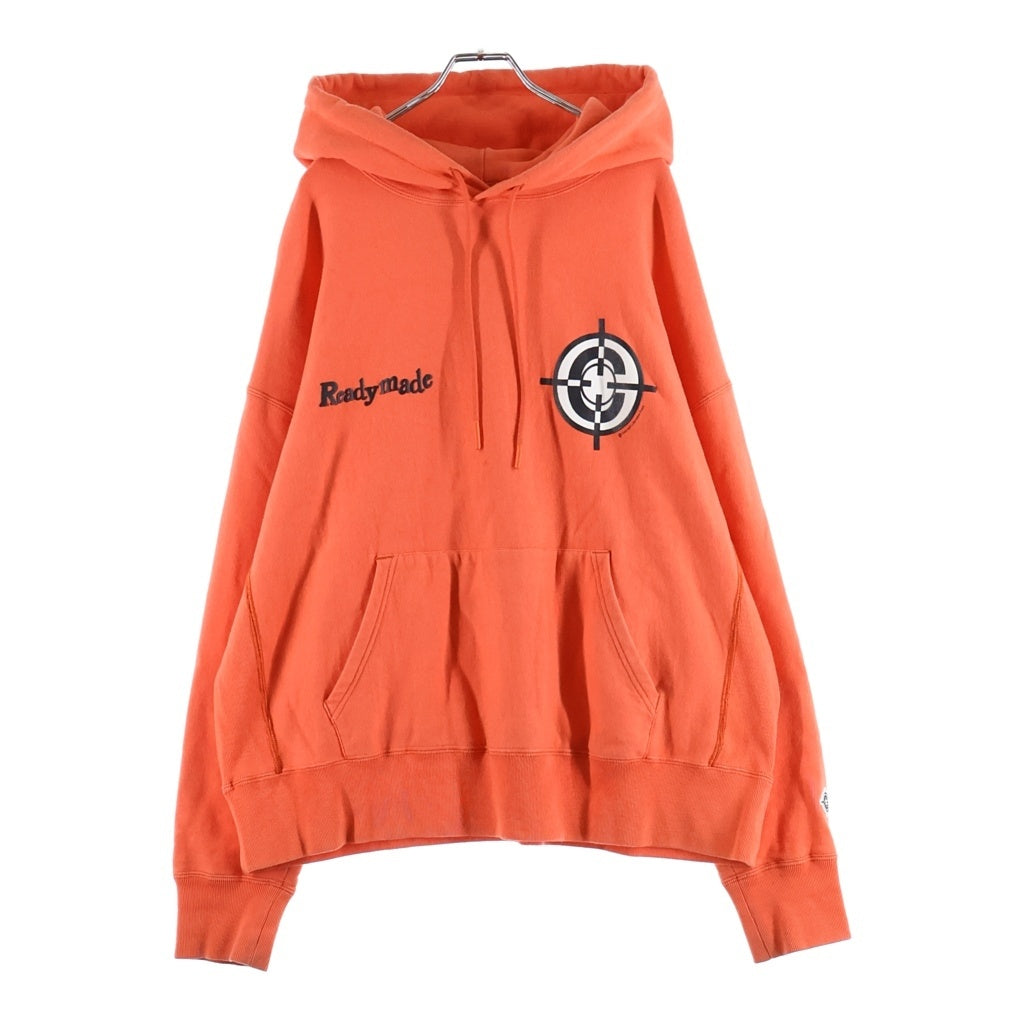 READY MADE(レディメイド) 22AW CLF TARGET HOODIE 両面プリント プルオーバーパーカー オレンジ RE-CO-0R-00-00-211