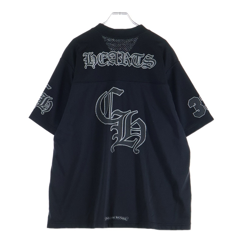 CHROME HEARTS(クロムハーツ) MESH WARM UP JERSEY CHプリントメッシュ半袖シャツ ブラック