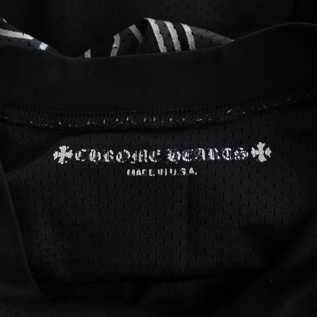 CHROME HEARTS(クロムハーツ) MESH WARM UP JERSEY CHプリントメッシュ半袖シャツ ブラック