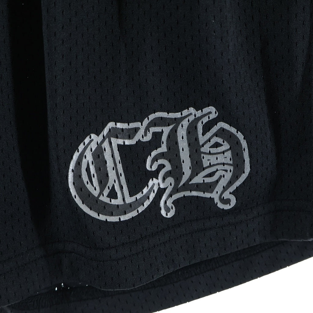 CHROME HEARTS(クロムハーツ) MESH WARM UP JERSEY CHプリントメッシュハーフパンツ ブラック