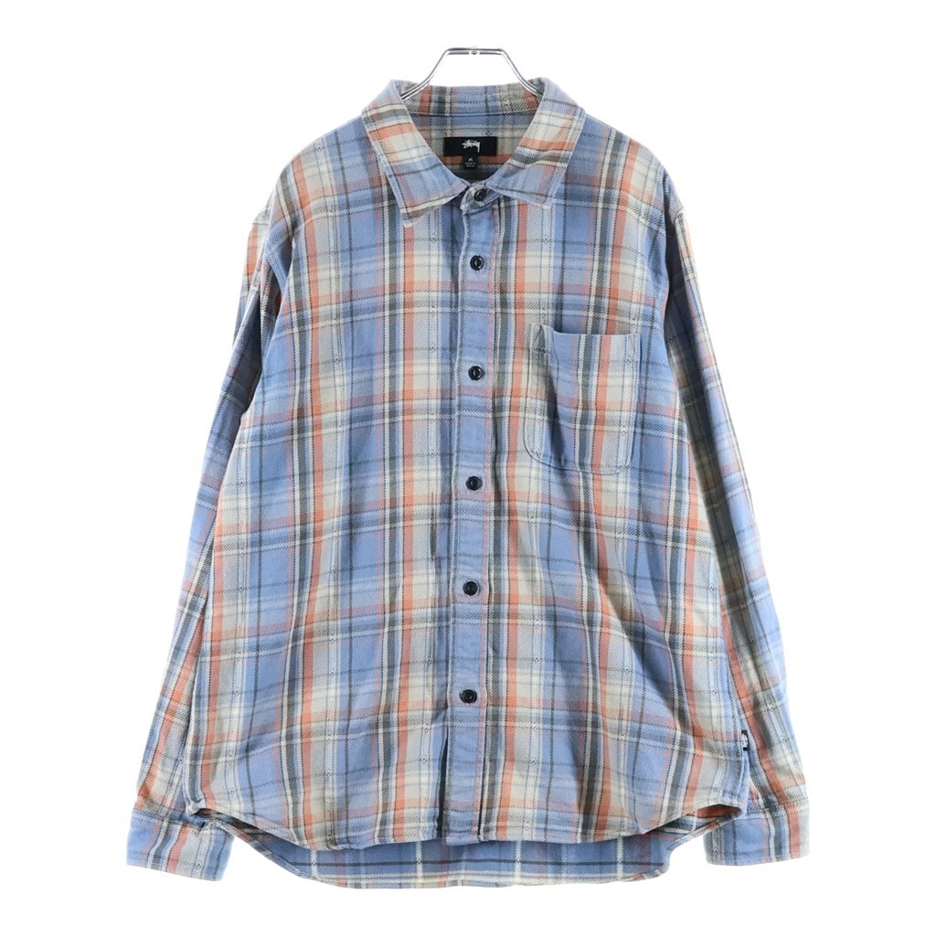 STUSSY(ステューシー) Dan Washed Cotton Plaid Shirt 総柄コットン 長袖ネルシャツ マルチカラー 1110344