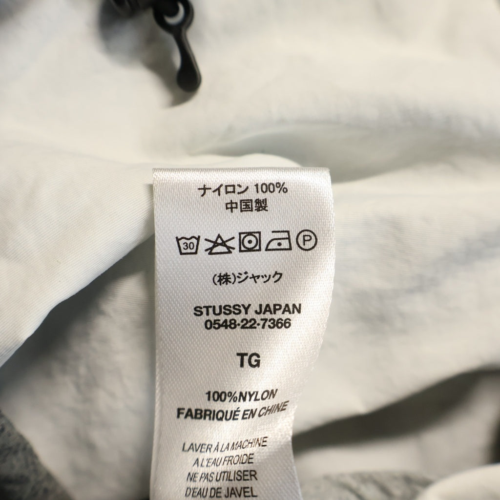STUSSY(ステューシー) 8 Ball Beach Shell 8ボール ナイロンジップアップフーディージャケット ブラック/グレー 115702