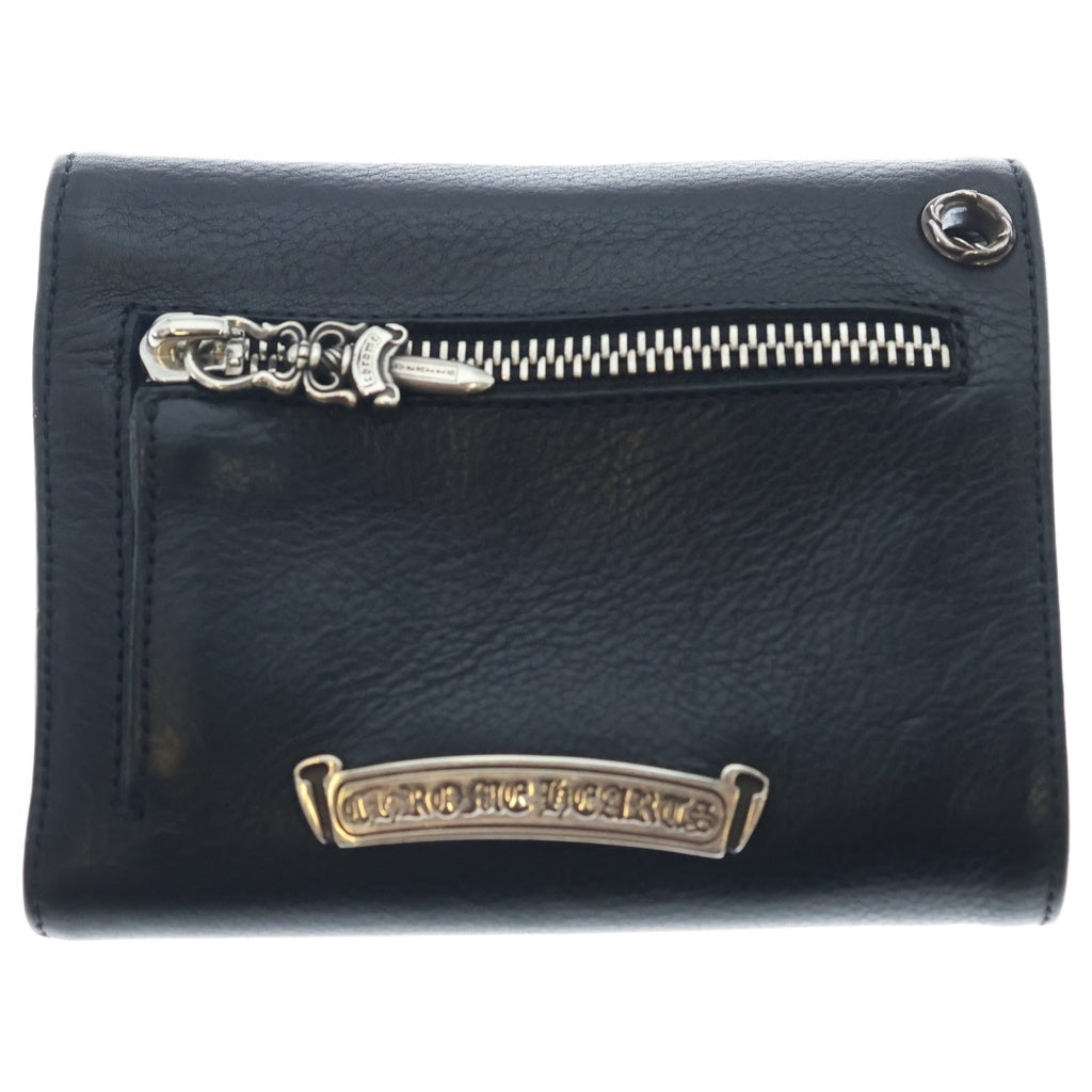 CHROME HEARTS(クロムハーツ) WAVE MINI ウェーブミニ レザーウォレット 財布 ブラック