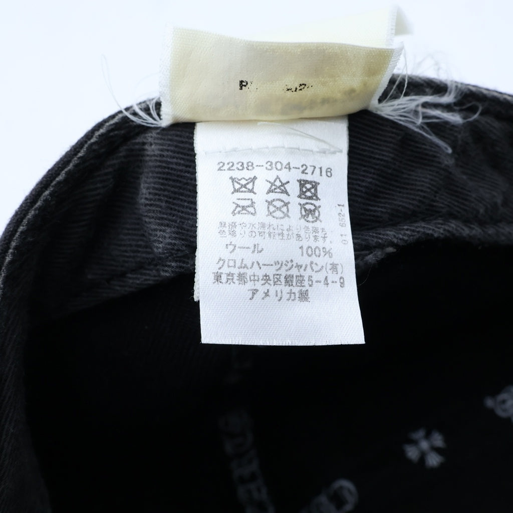 CHROME HEARTS(クロムハーツ) TRACKER CAP クロスボール ホースシュー刺繍 トラッカーキャップ ブラック