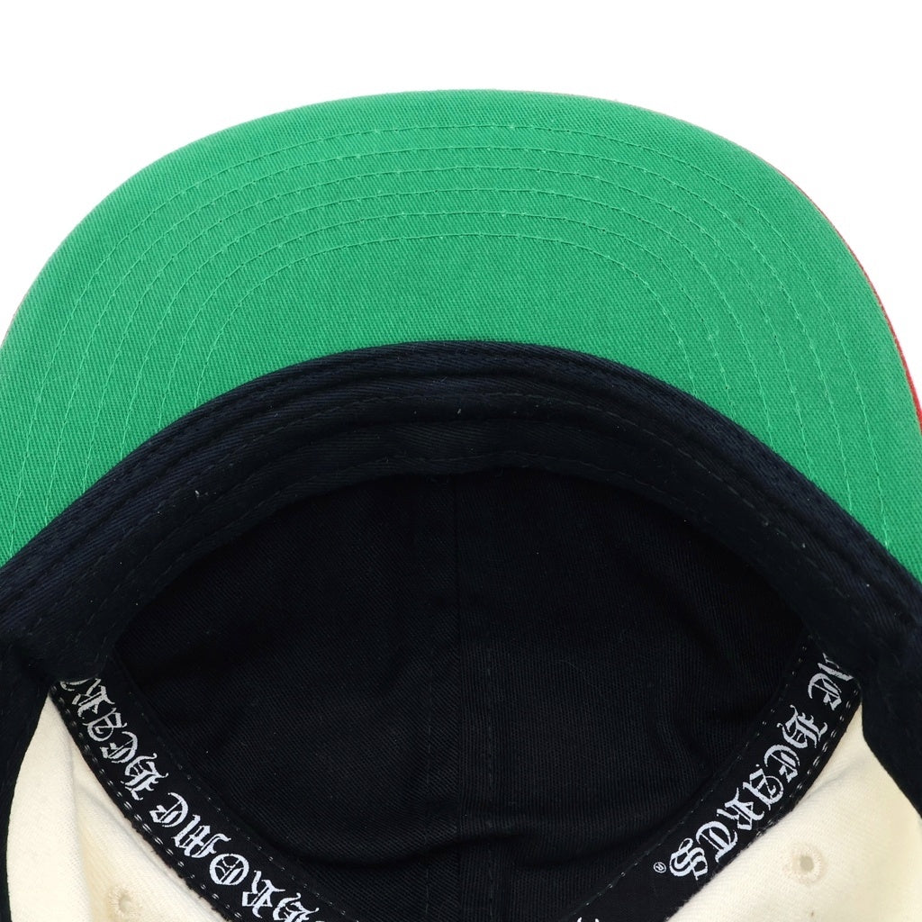 CHROME HEARTS(クロムハーツ) VINY HEART BASEBALL CAP ハート刺繍 クロスボール ベースボールキャップ レッド/ホワイト