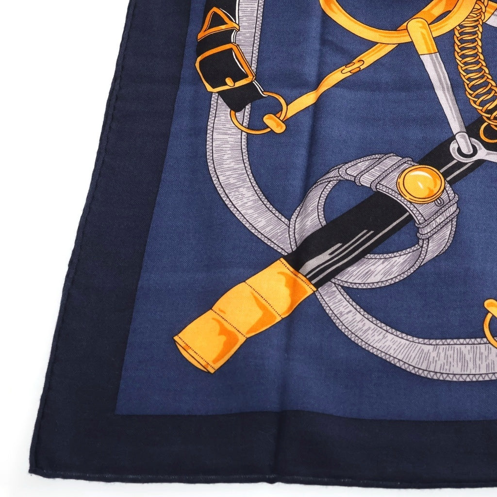 HERMES(エルメス) Eperon D'Or 黄金の拍車 カシミア混 カレ140 大伴スカーフ マルチカラー レディース