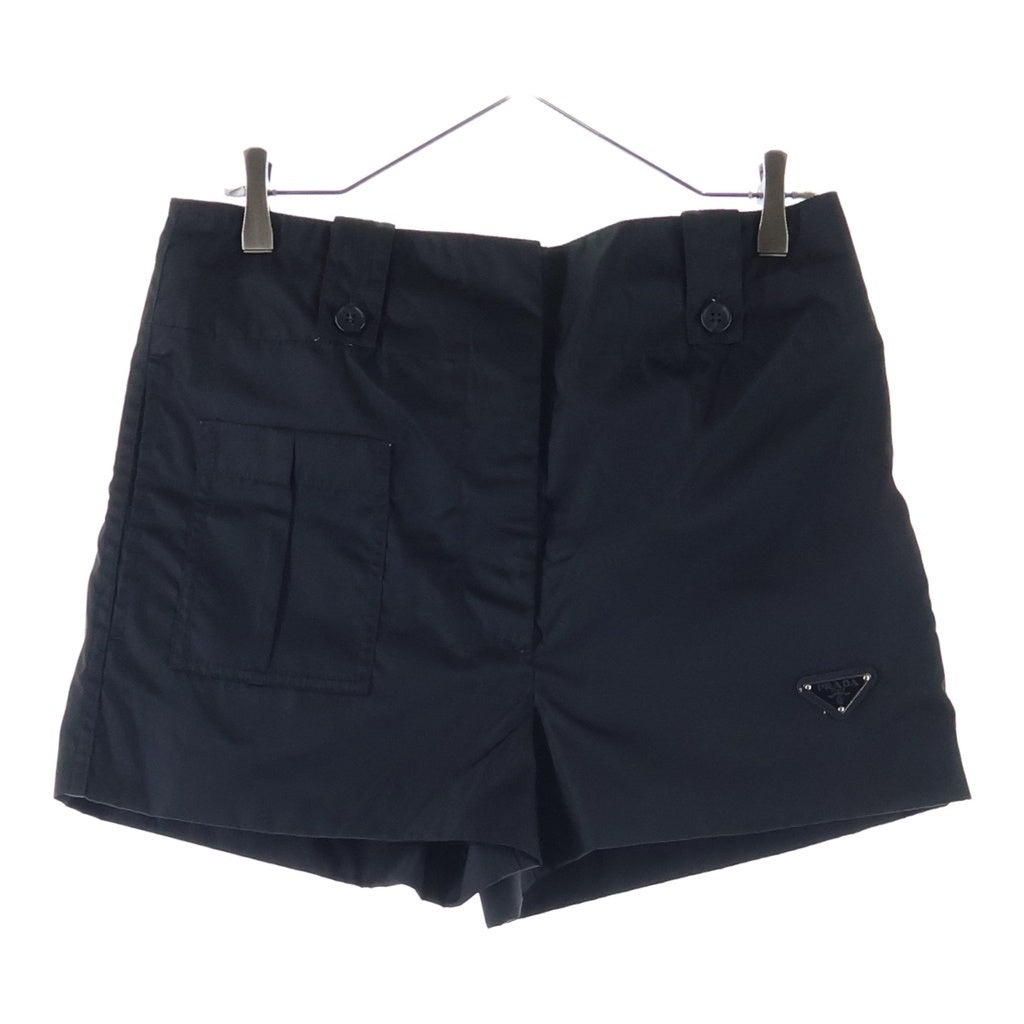 PRADA(プラダ) RE-NYLON Triangle Logo リナイロン トライアングルロゴ ハーフパンツ ブラック レディース