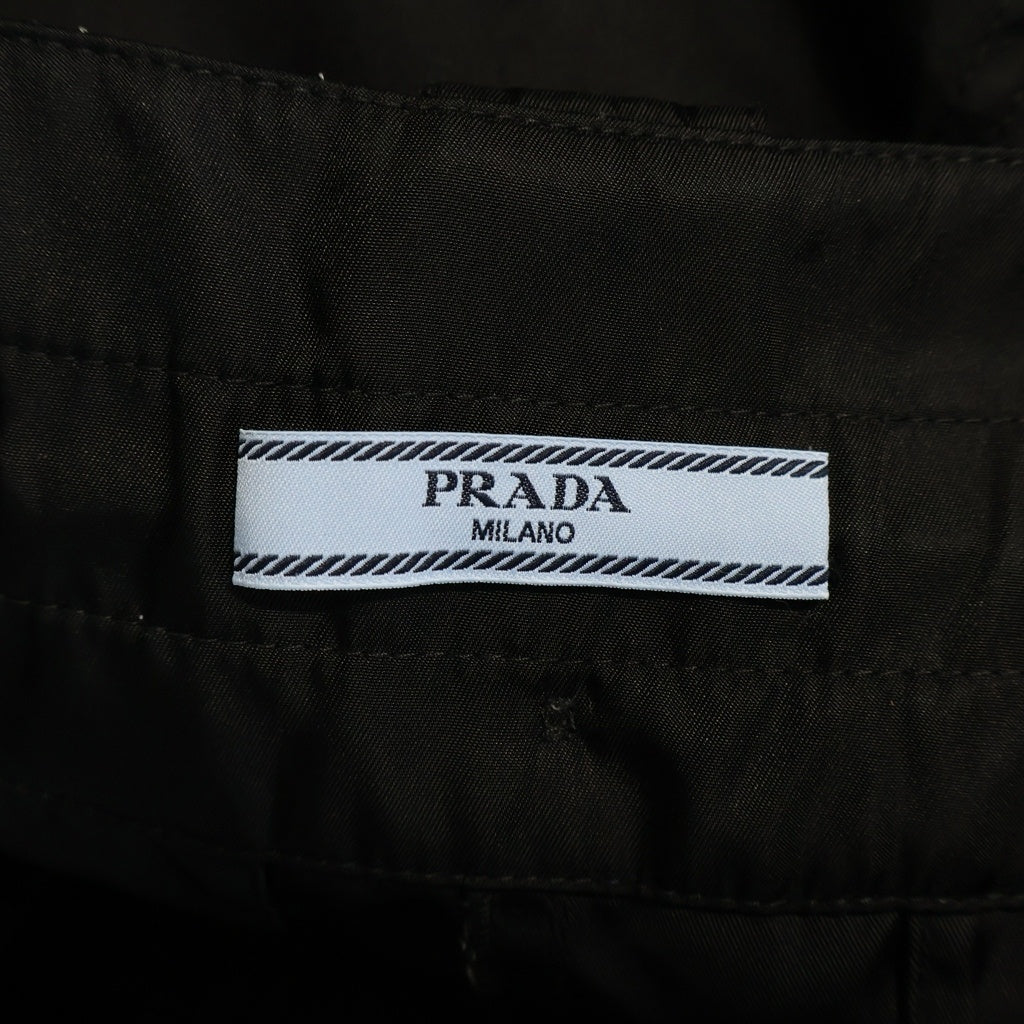 PRADA(プラダ) RE-NYLON Triangle Logo リナイロン トライアングルロゴ ハーフパンツ ブラック レディース