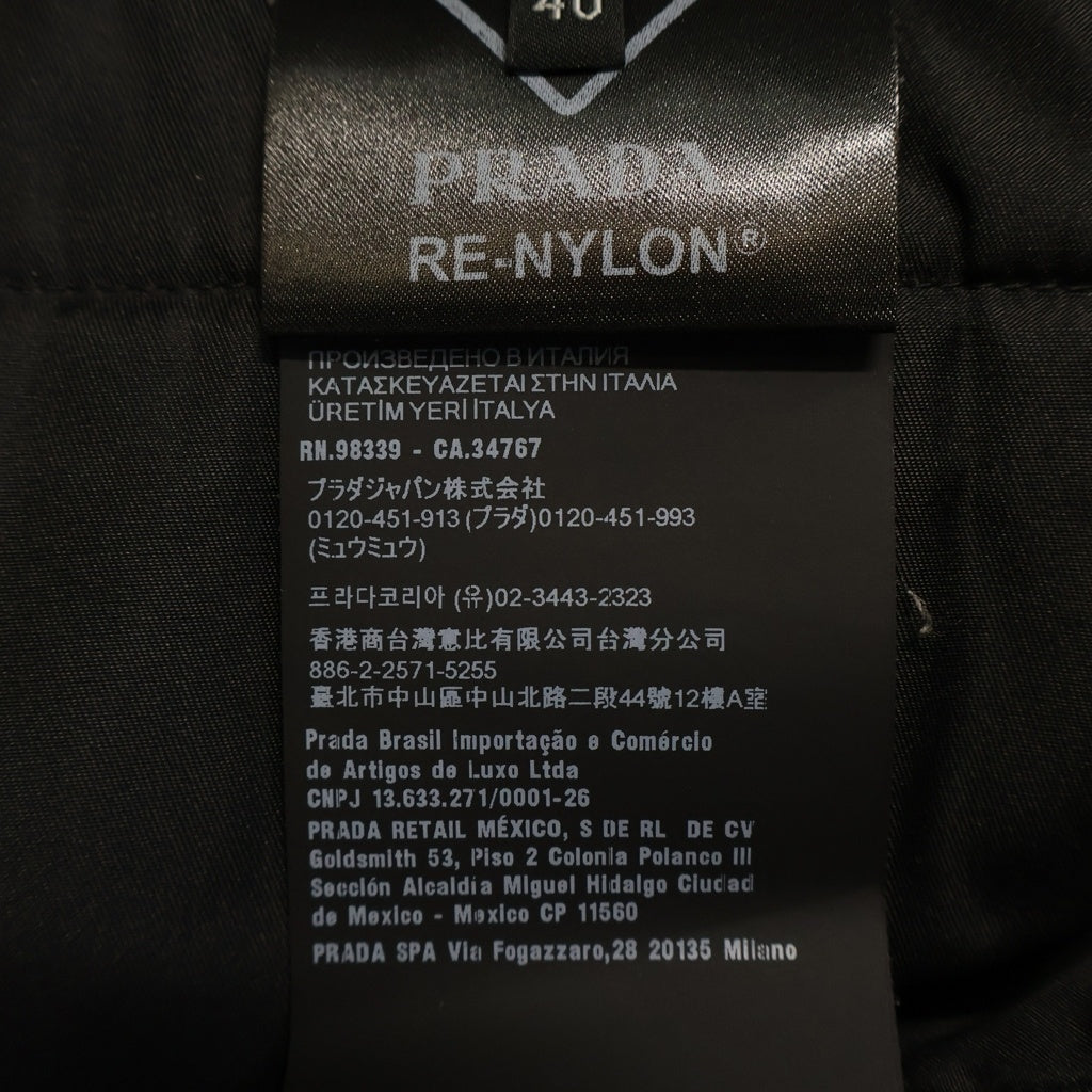 PRADA(プラダ) RE-NYLON Triangle Logo リナイロン トライアングルロゴ ハーフパンツ ブラック レディース