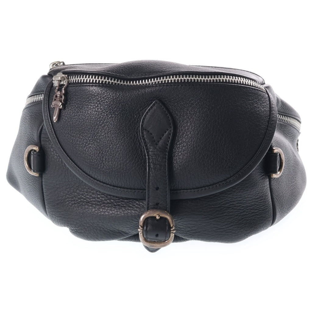 CHROME HEARTS(クロムハーツ) #1 SNAT PACK スナットパック ダガージップ ガンスリンガーベルト レザーウエストバッグ ブラック