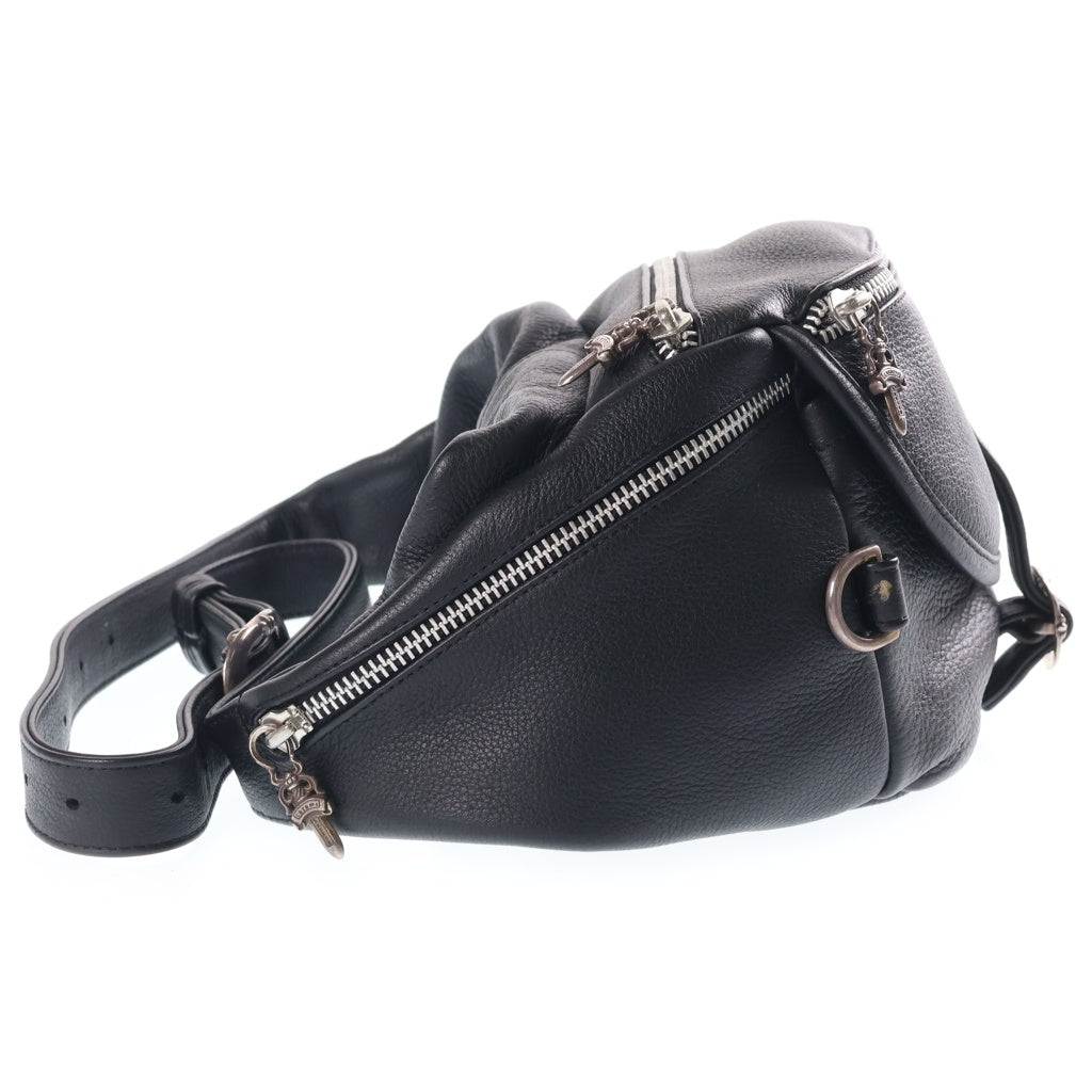 CHROME HEARTS(クロムハーツ) #1 SNAT PACK スナットパック ダガージップ ガンスリンガーベルト レザーウエストバッグ ブラック
