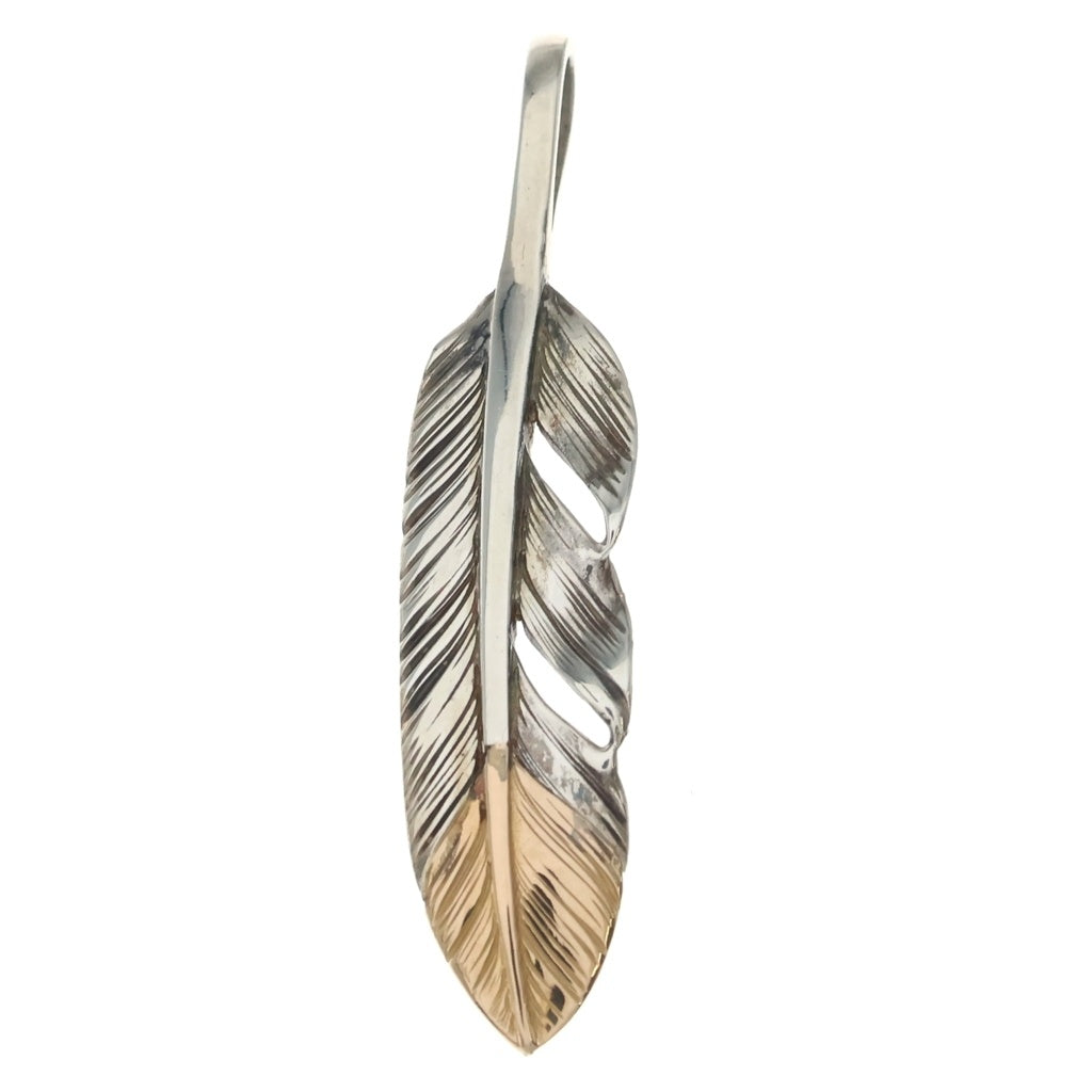 鷲見太郎(ワシミタロウ) K18 Flight Feather 01 先金 フライトフェザー ペンダントトップ シルバー/ゴールド