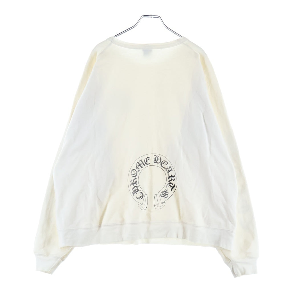 CHROME HEARTS(クロムハーツ) OLD Horseshoe SweatShirt オールド ホースシュー アームロゴ クルーネック長袖スウェットトレーナー ホワイト