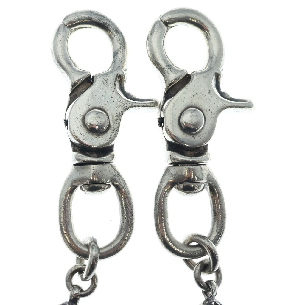 CHROME HEARTS(クロムハーツ) OLD 1BALL LONG-T/2クリップロング#1クロスボール ウォレットチェーン シルバー BCA385