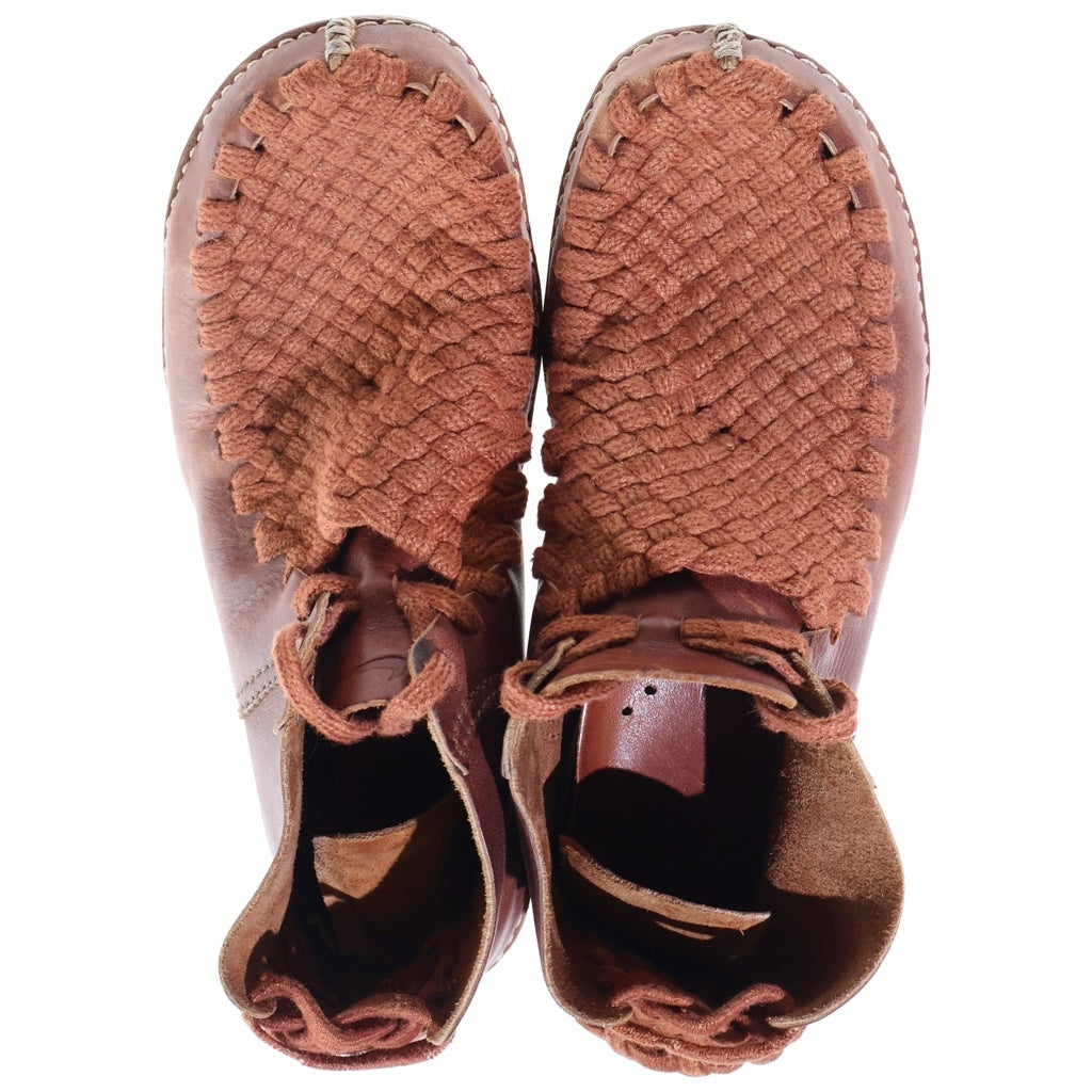 NIKE(ナイキ) CONSIDERED BOOT コンシダート 編み込みデザインレザーアンクルブーツ レッドブラウン 310027-224
