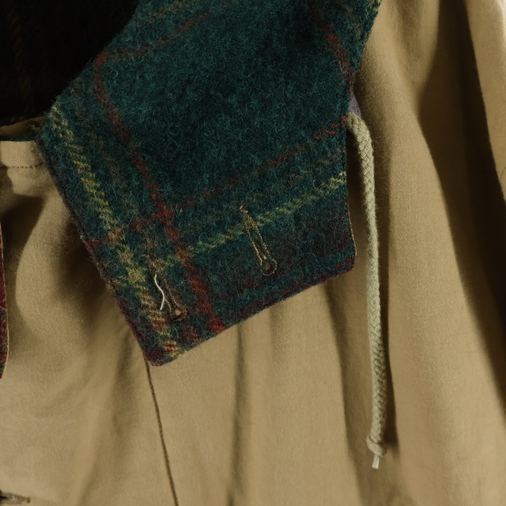 POLO RALPH LAUREN(ポロラルフローレン) ベルト付き 裏地ウールチェック フーデッドコート ベージュ P12-JRRL-KA-0714