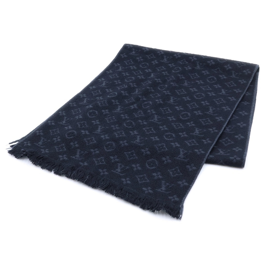 LOUIS VUITTON(ルイヴィトン) エシャルプ モノグラム クラシック ウールマフラー ブラック M70525 レディース