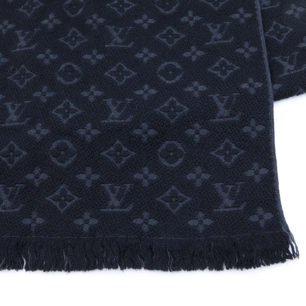 LOUIS VUITTON(ルイヴィトン) エシャルプ モノグラム クラシック ウールマフラー ブラック M70525 レディース