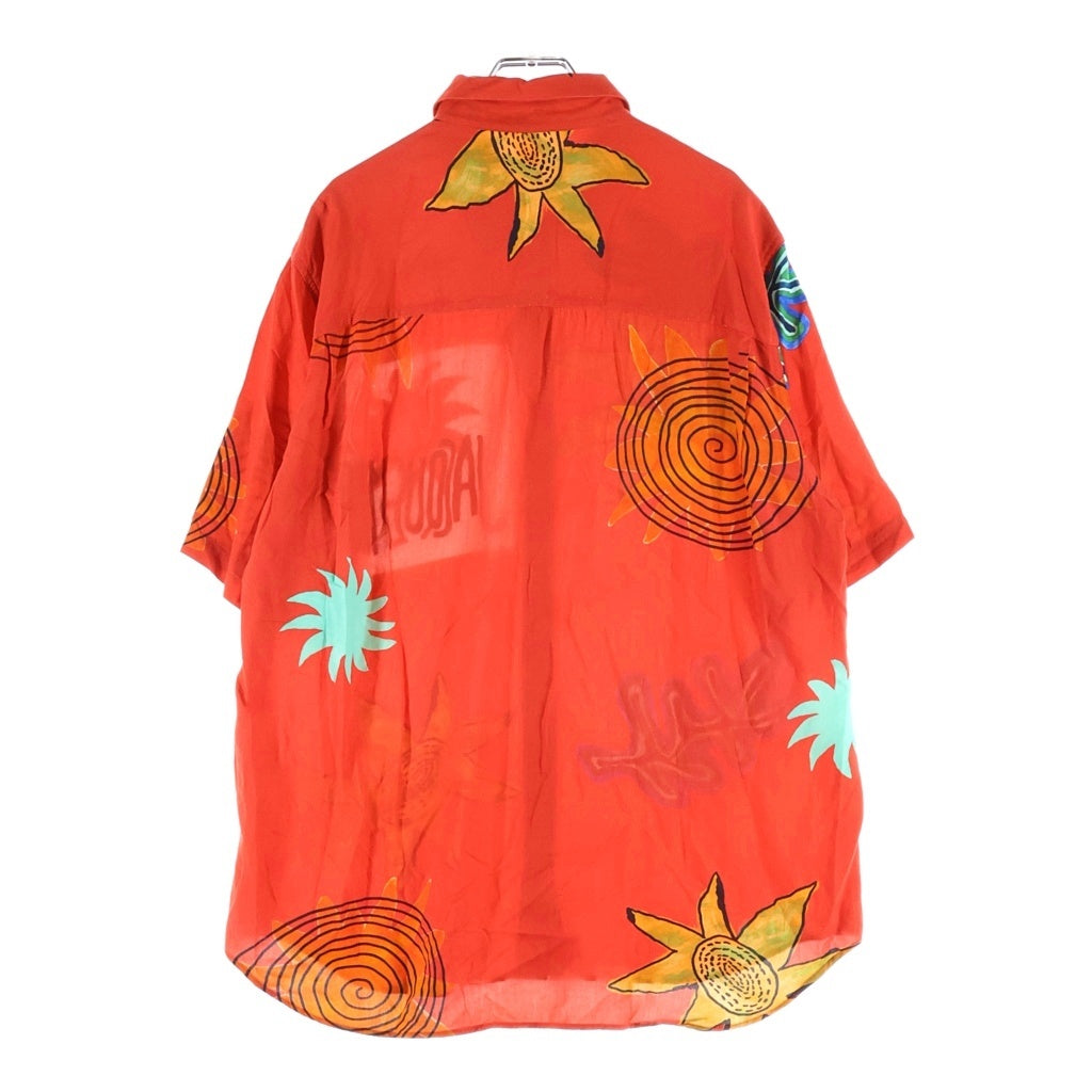 JACQUEMUS(ジャックムス) LA CHEMISE BAOU 総柄半袖シャツ レッド