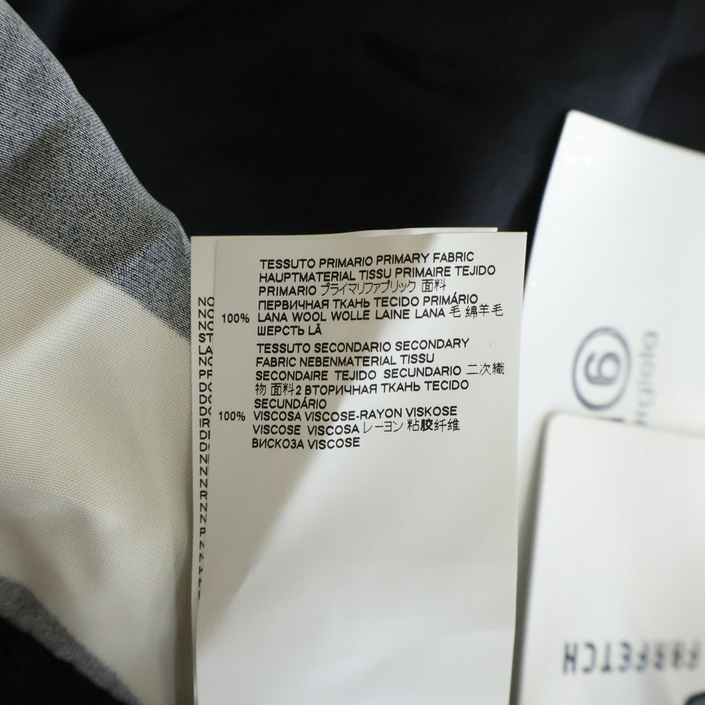 MM6 Maison Margiela(エムエムシックスメゾンマルジェラ) スカーフ切り替えデザイン 長袖ニット セーター ブラック/ホワイト レディース S32HA0576
