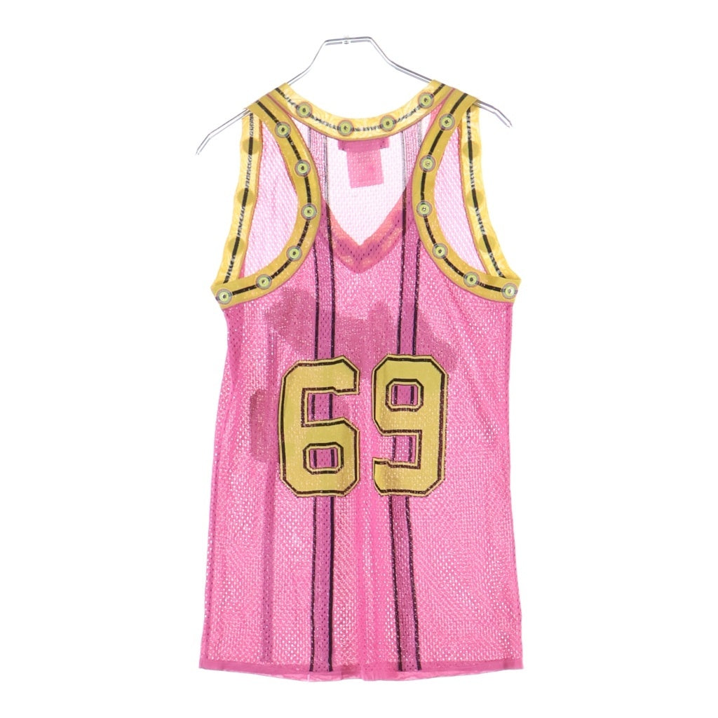 Christian Dior(クリスチャンディオール) 04SS ガリアーノ期 Adiorable 69 メッシュタンクトップ ピンク レディース 4P13055150