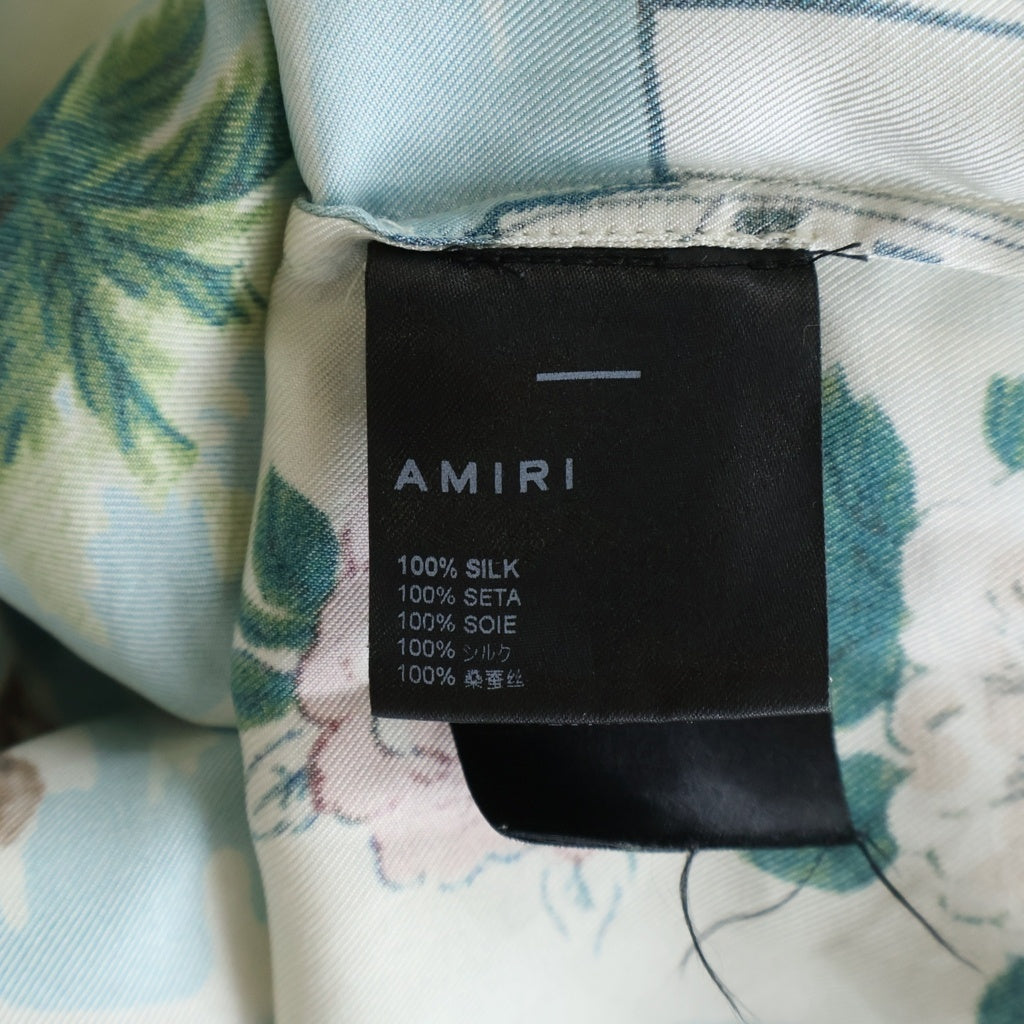 AMIRI(アミリ) California Bowling Shirt カリフォルニア 総柄シルク開襟半袖ボタンダウンボウリングシャツ マルチカラー