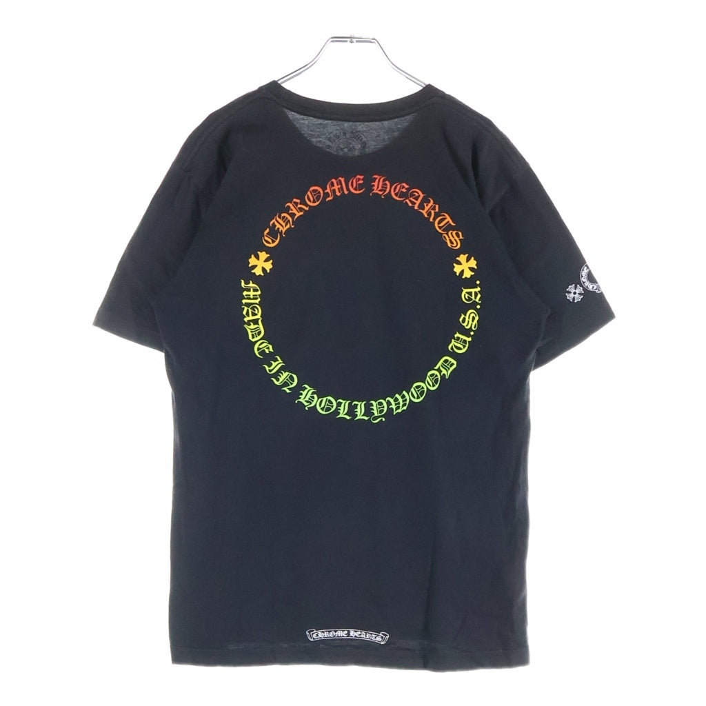CHROME HEARTS(クロムハーツ) Back Circle Logo S/S Tee バックグラデーション サークルロゴ 半袖Tシャツ カットソー コットン ブラック