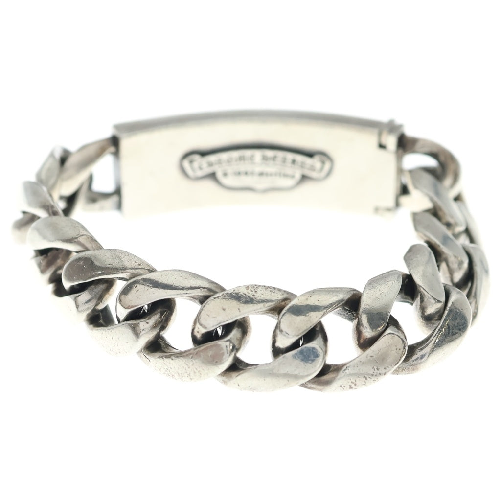 CHROME HEARTS(クロムハーツ) OLD ID FLORAL CRS フローラルクロスIDクラシックリンク ブレスレット 11LINK シルバー BCA164