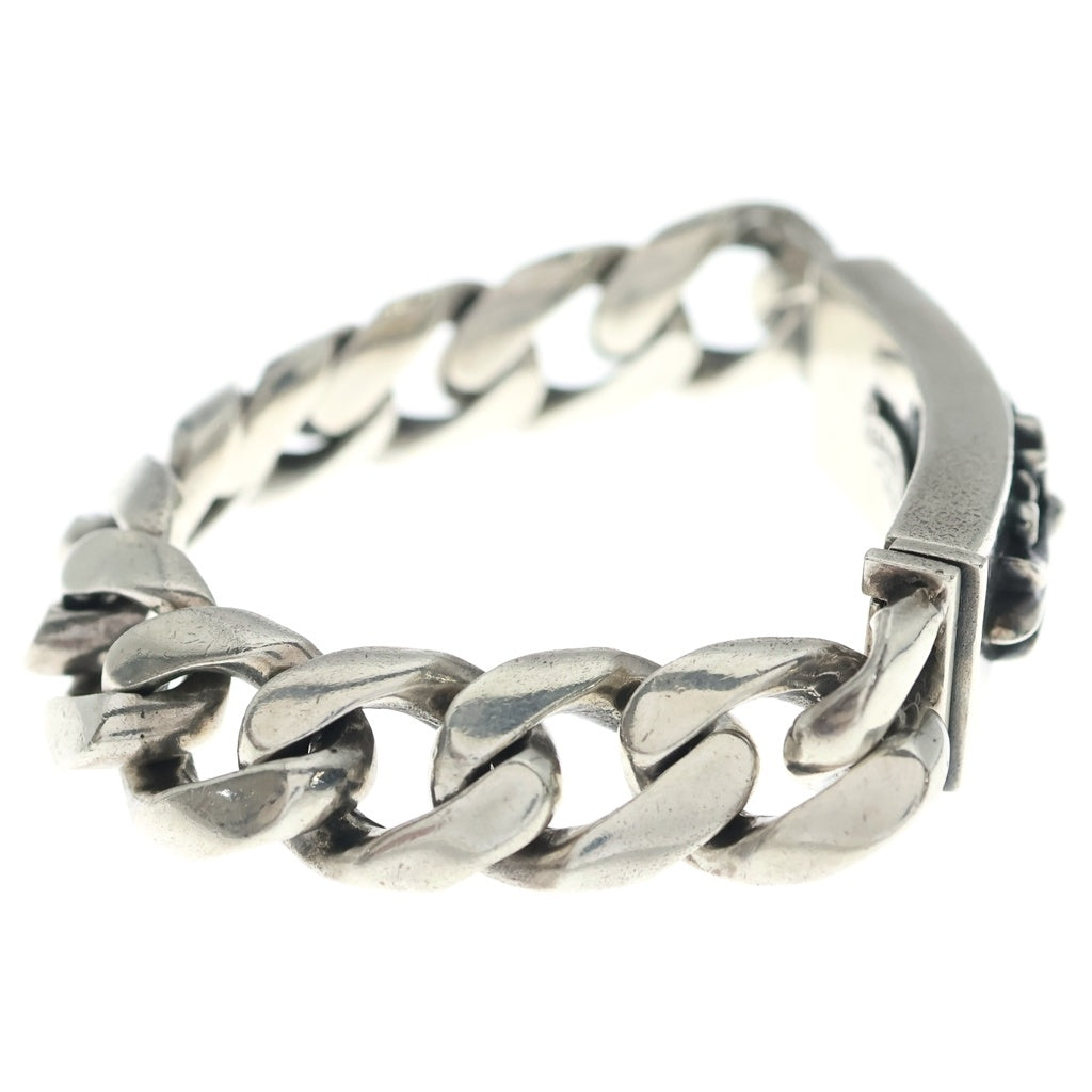 CHROME HEARTS(クロムハーツ) OLD ID FLORAL CRS フローラルクロスIDクラシックリンク ブレスレット 11LINK シルバー BCA164