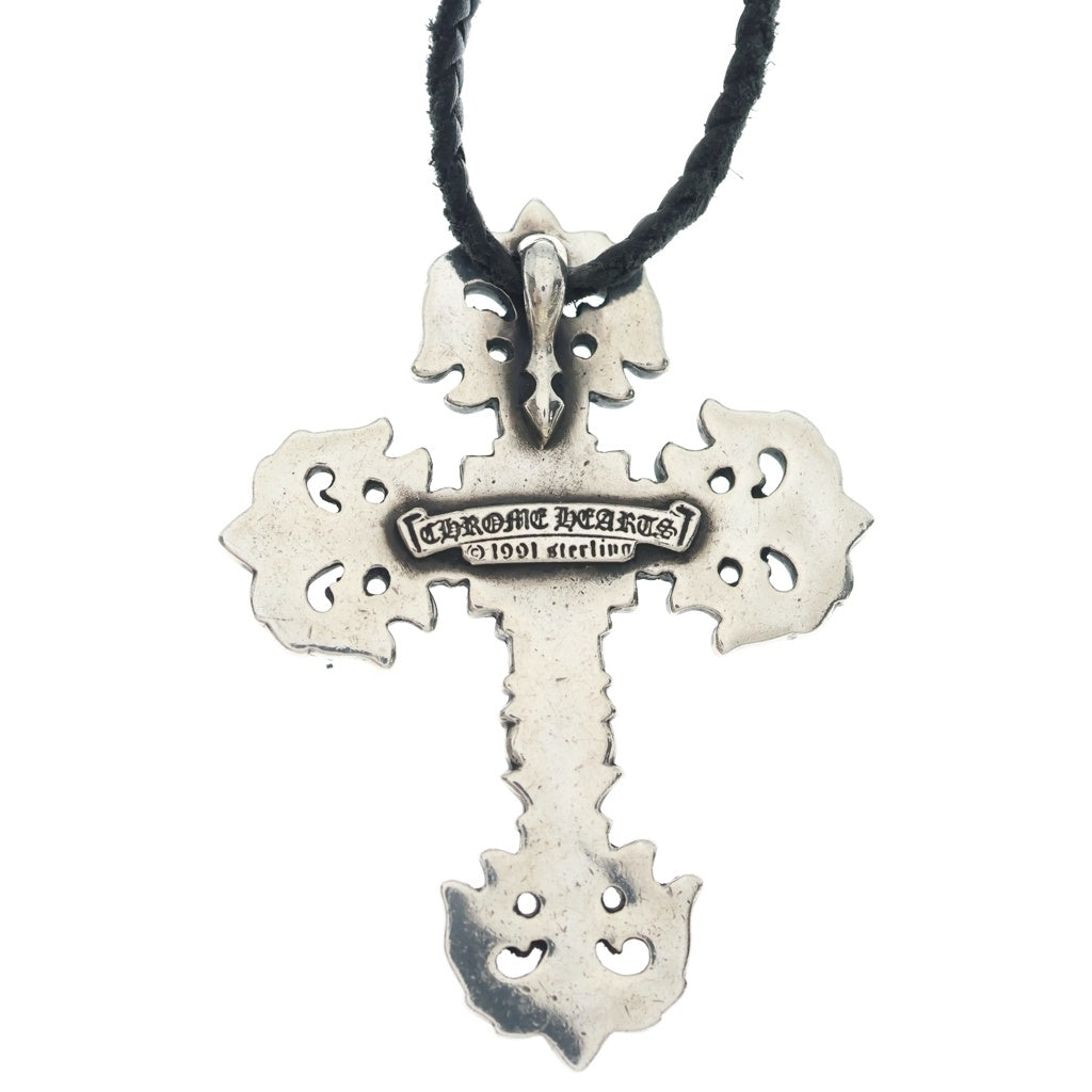 CHROME HEARTS(クロムハーツ) FILIG CROSS LB フィリグリークロス wレザーブレイド シルバー