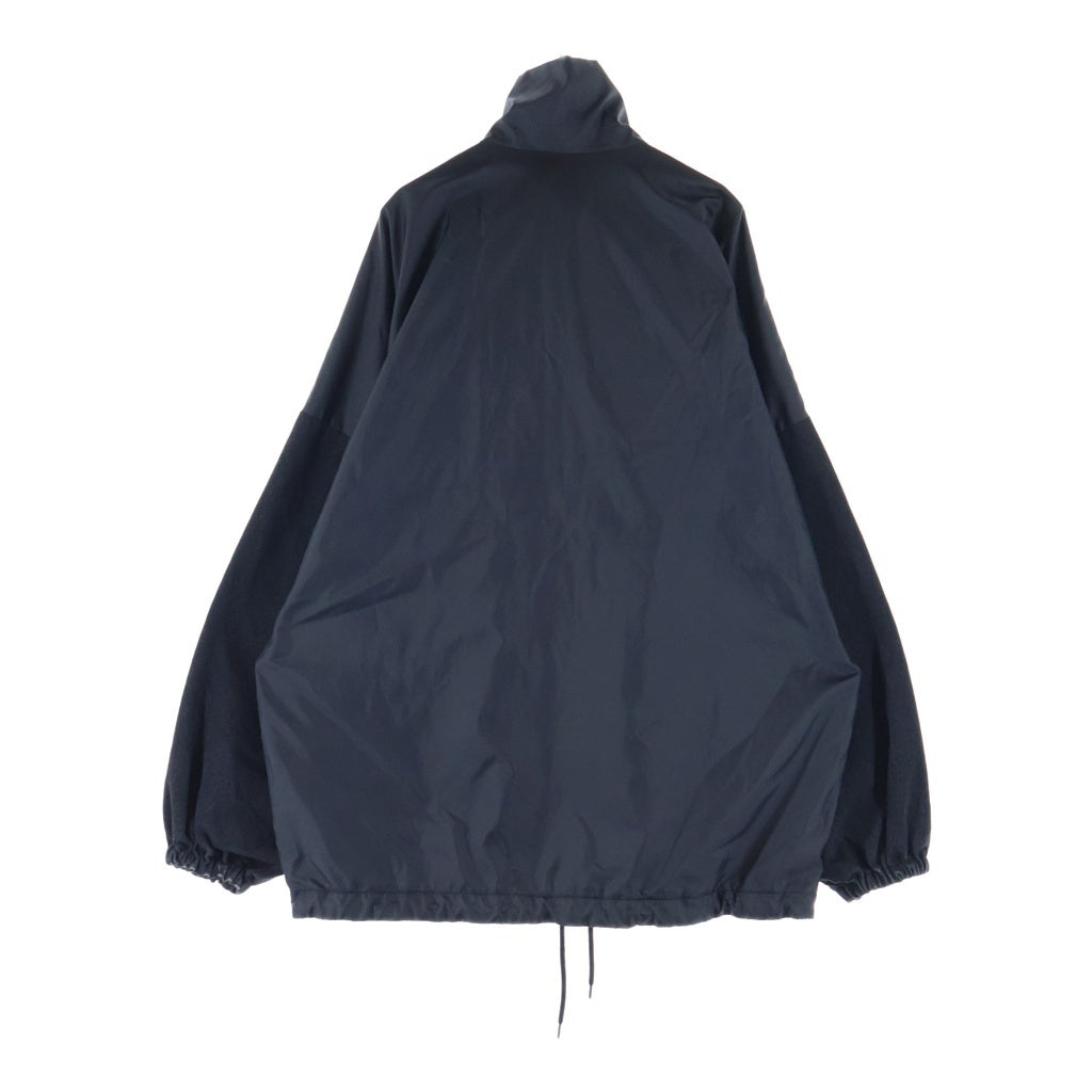 BALENCIAGA(バレンシアガ) TRACK SUIT JACKET デニム切り替え ロゴ ナイロンジャケット メンズ ブラック 529213