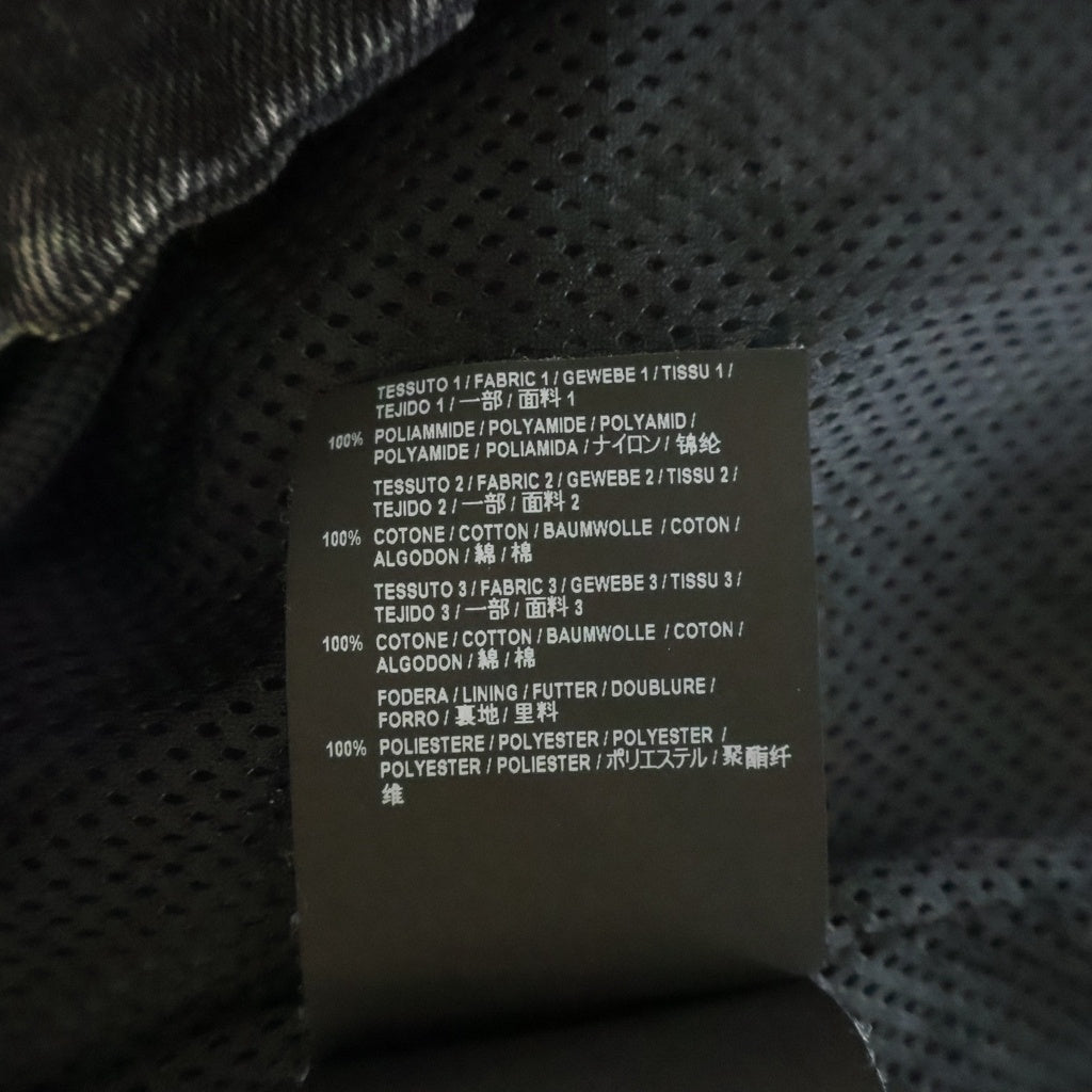 BALENCIAGA(バレンシアガ) TRACK SUIT JACKET デニム切り替え ロゴ ナイロンジャケット メンズ ブラック 529213