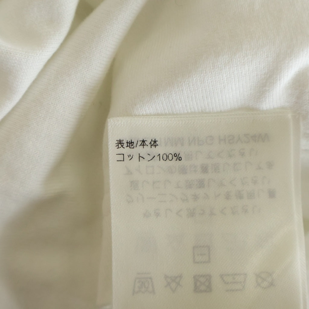 LOUIS VUITTON(ルイヴィトン) Embellished Cotton エンベリッシュドコットン フロントプリント クルーネック半袖Tシャツカットソー ホワイト 1AGJZN
