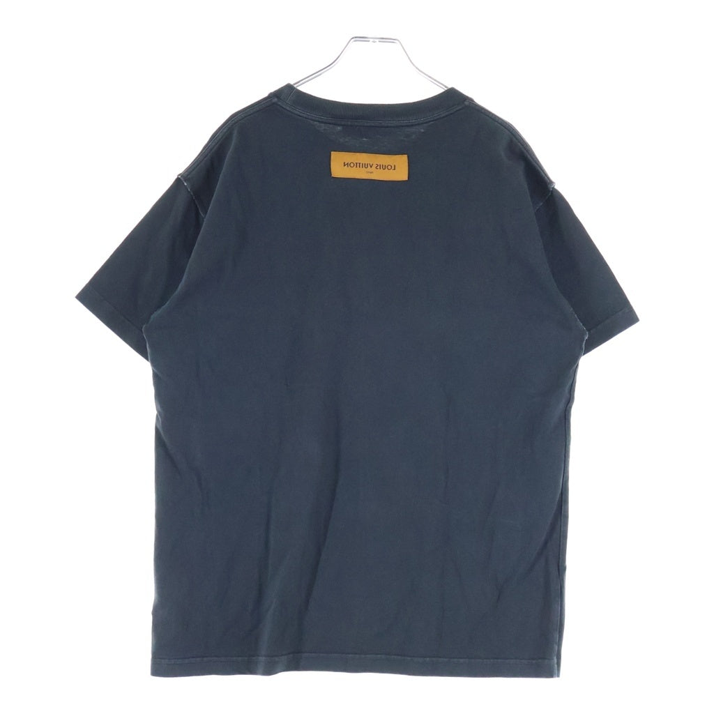 LOUIS VUITTON(ルイヴィトン) 23AW インサイドアウト バックロゴパッチ クルーネック半袖Tシャツカットソー ブラック RM232Q JYN HIY47W