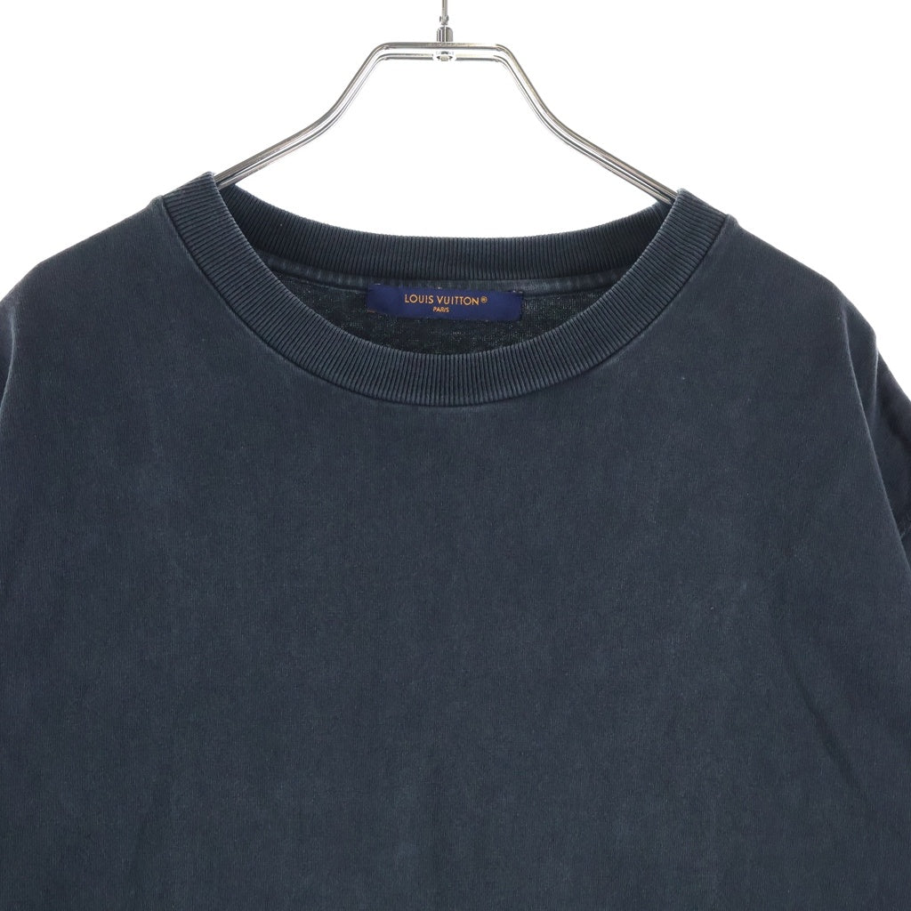 LOUIS VUITTON(ルイヴィトン) 23AW インサイドアウト バックロゴパッチ クルーネック半袖Tシャツカットソー ブラック RM232Q JYN HIY47W