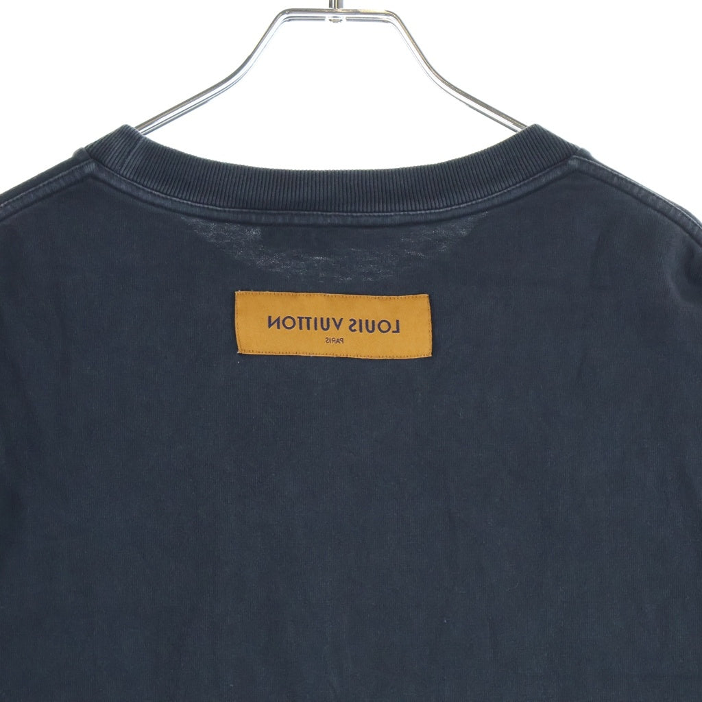 LOUIS VUITTON(ルイヴィトン) 23AW インサイドアウト バックロゴパッチ クルーネック半袖Tシャツカットソー ブラック RM232Q JYN HIY47W