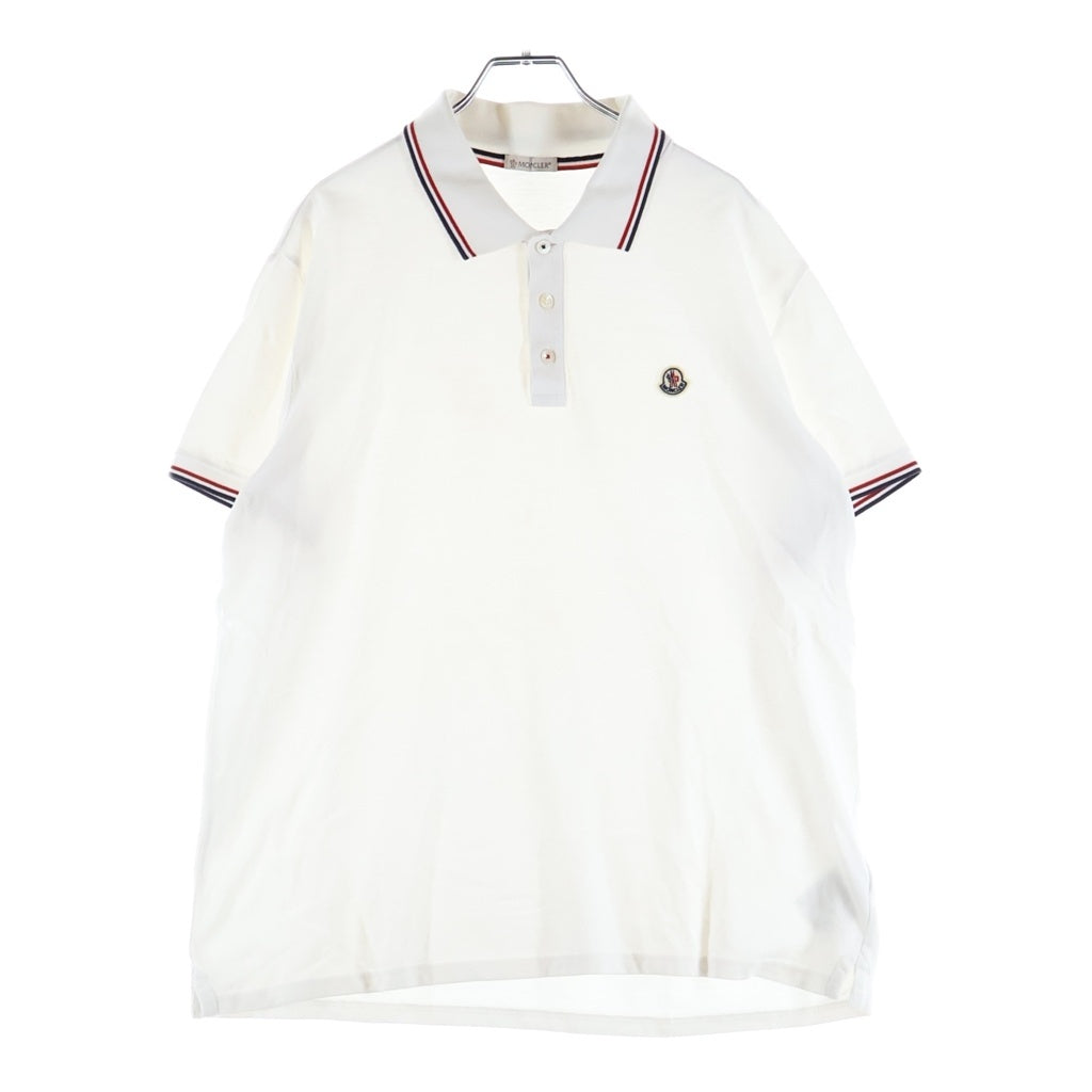 MONCLER(モンクレール) MAGLIA POLO MANICA ロゴパッチ 半袖ポロシャツ ホワイト C10918345600 84556