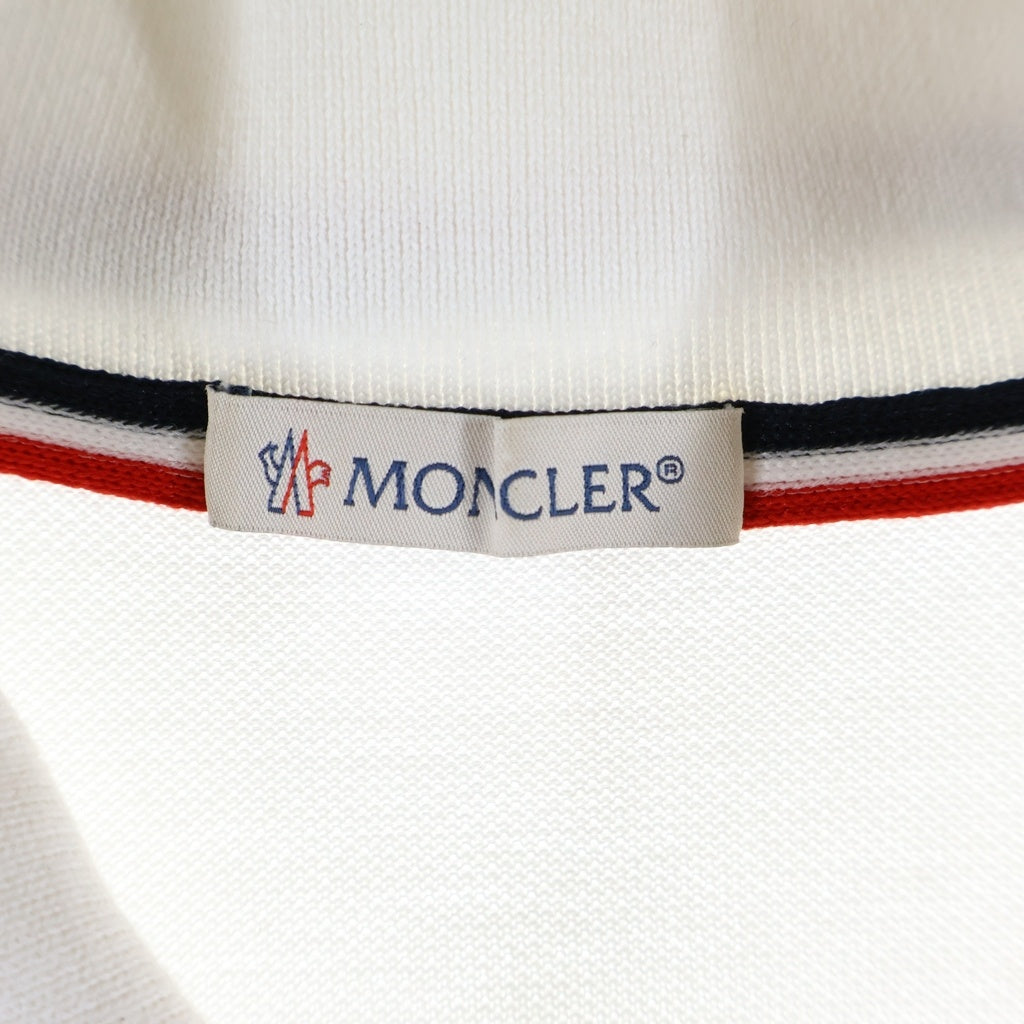 MONCLER(モンクレール) MAGLIA POLO MANICA ロゴパッチ 半袖ポロシャツ ホワイト C10918345600 84556