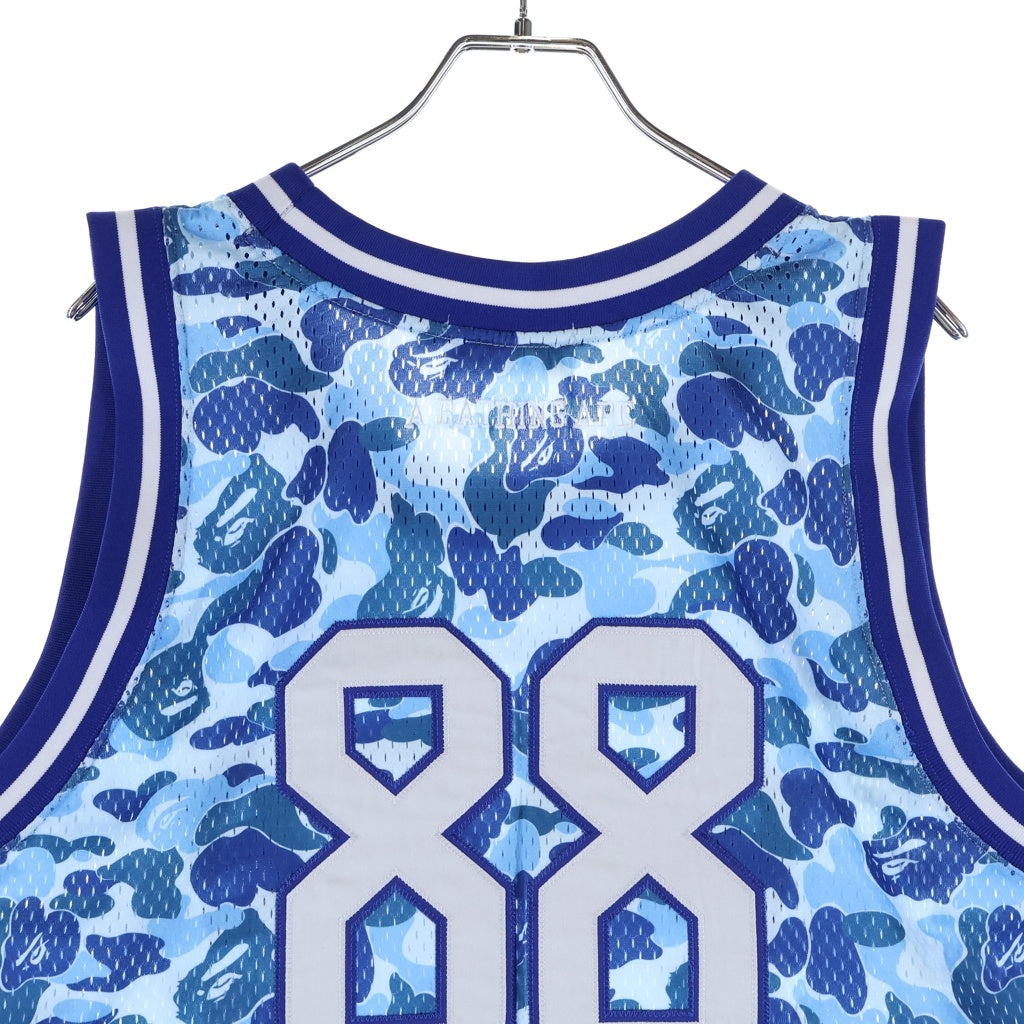 A BATHING APE(アベイシングエイプ) ABC CAMO BLUE BASKETBALL タンクトップ ブルー