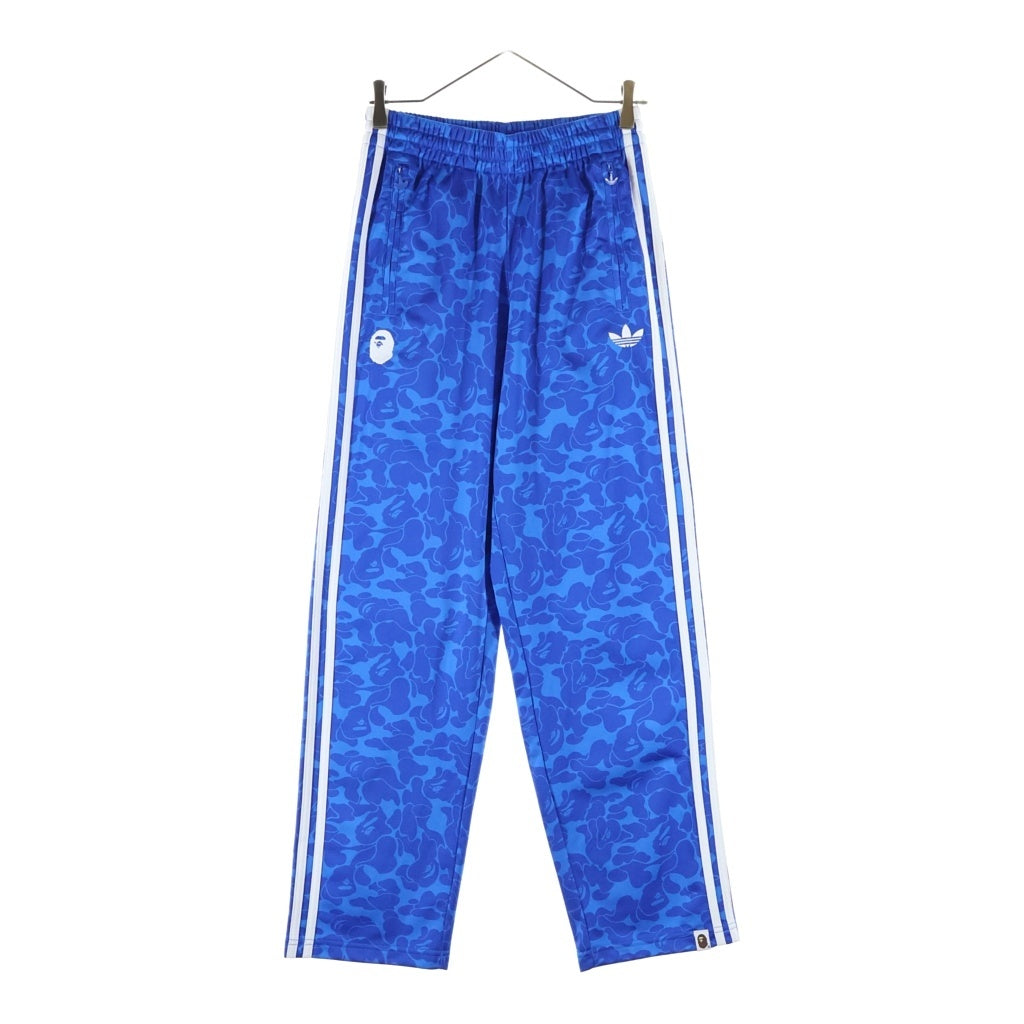 A BATHING APE(アベイシングエイプ) ×ADIDAS カモ サイドライン トラックパンツ ブルー