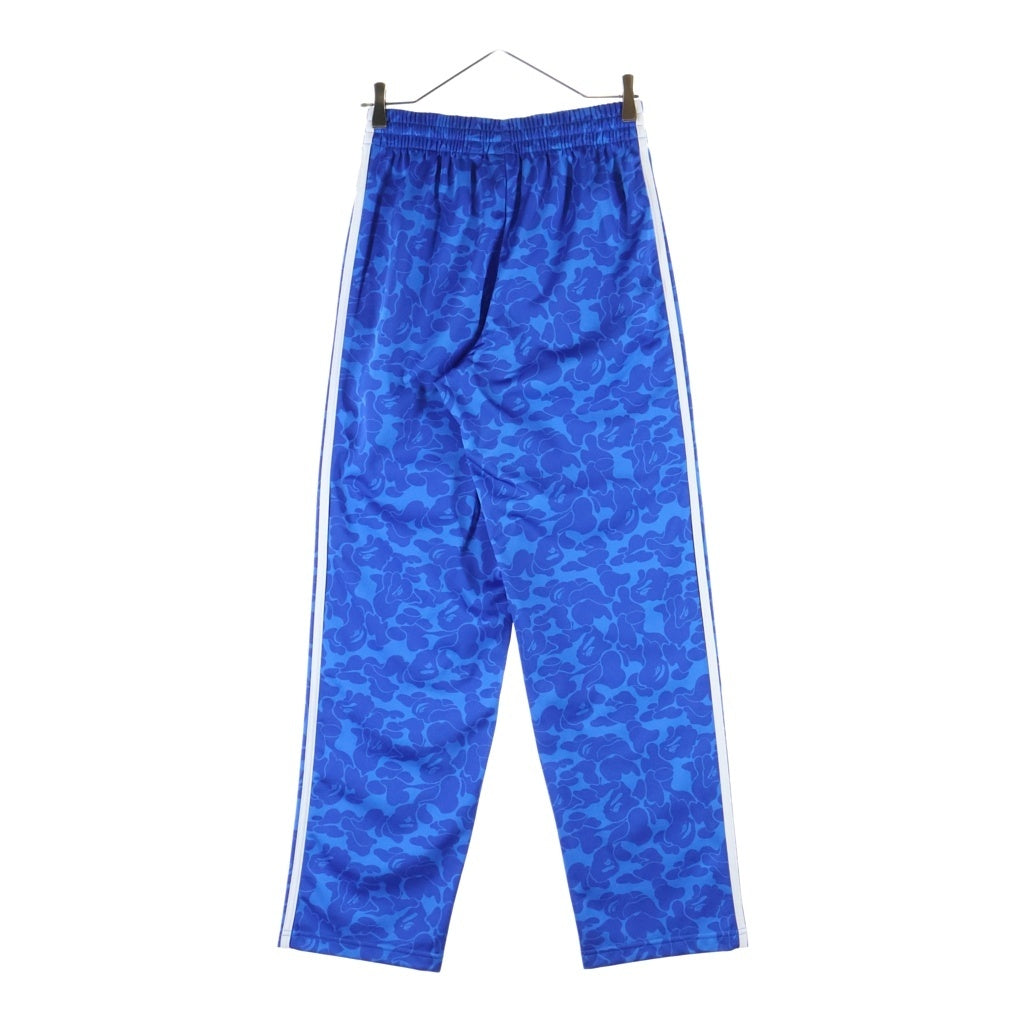 A BATHING APE(アベイシングエイプ) ×ADIDAS カモ サイドライン トラックパンツ ブルー