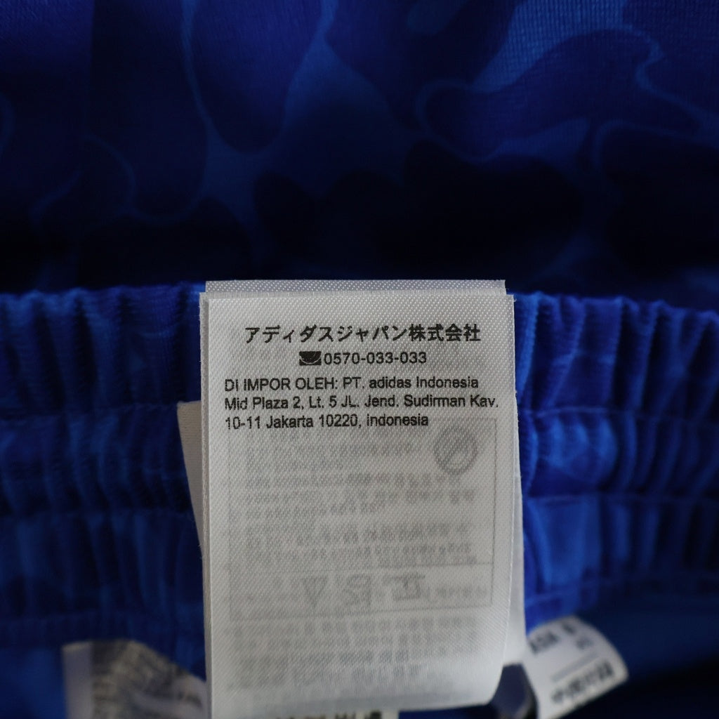 A BATHING APE(アベイシングエイプ) ×ADIDAS カモ サイドライン トラックパンツ ブルー