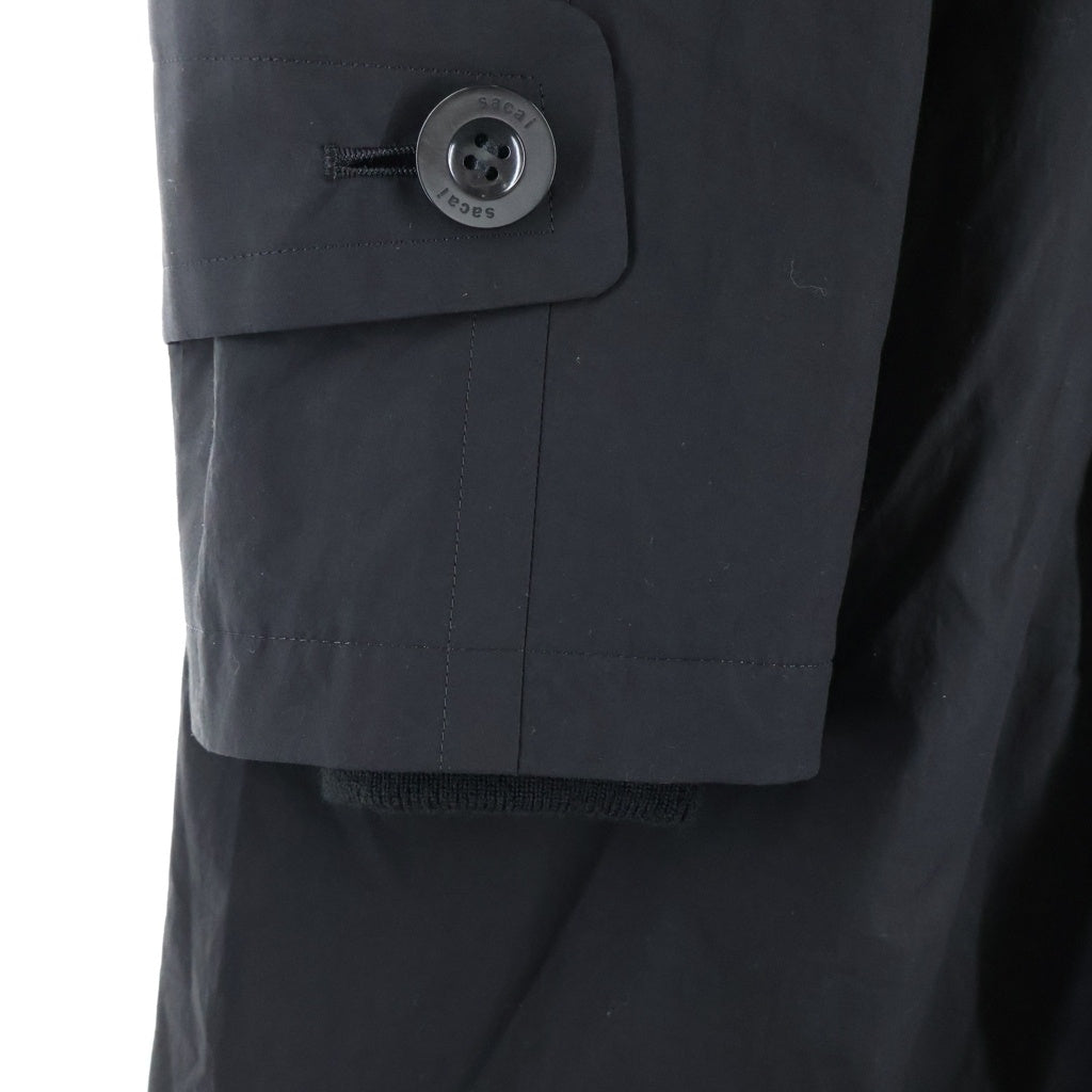 Sacai(サカイ) 26AW Cotton Typewriter Coat コットンタイプライター コート ブラック 26-04040M