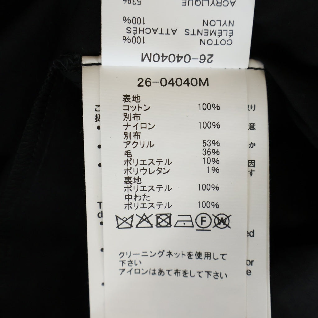 Sacai(サカイ) 26AW Cotton Typewriter Coat コットンタイプライター コート ブラック 26-04040M