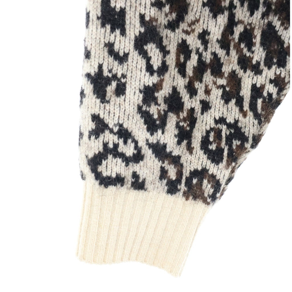 WACKO MARIA(ワコマリア) 25AW Leopard Mohair Cardigan レオパードモヘアカーディガン ブラウン 25FW-WMK-KN08
