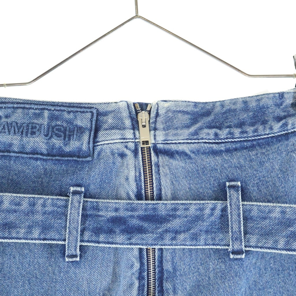 AMBUSH(アンブッシュ) DENIM BELTED MINI SKIRT ベルト付き ミニスカート デニム インディゴ レディース BWYF001F23DEN002