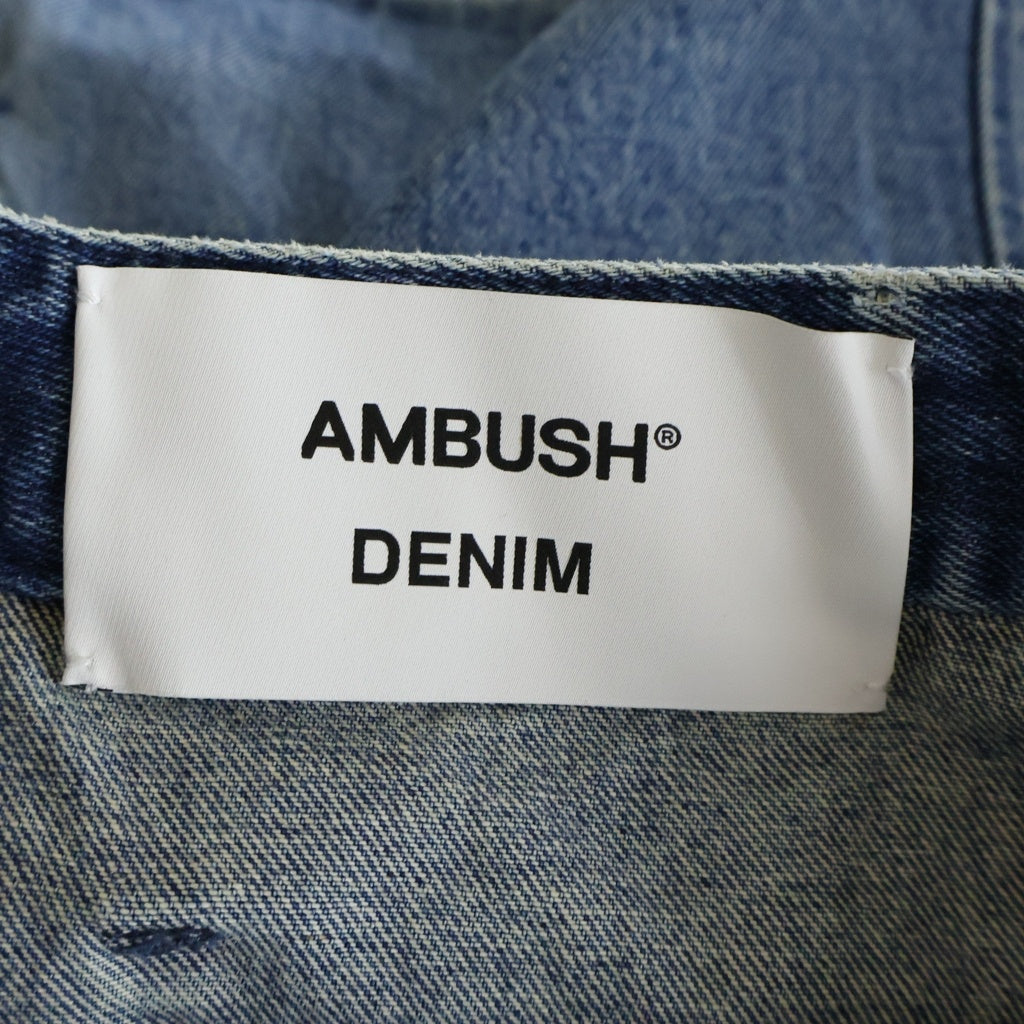 AMBUSH(アンブッシュ) DENIM BELTED MINI SKIRT ベルト付き ミニスカート デニム インディゴ レディース BWYF001F23DEN002
